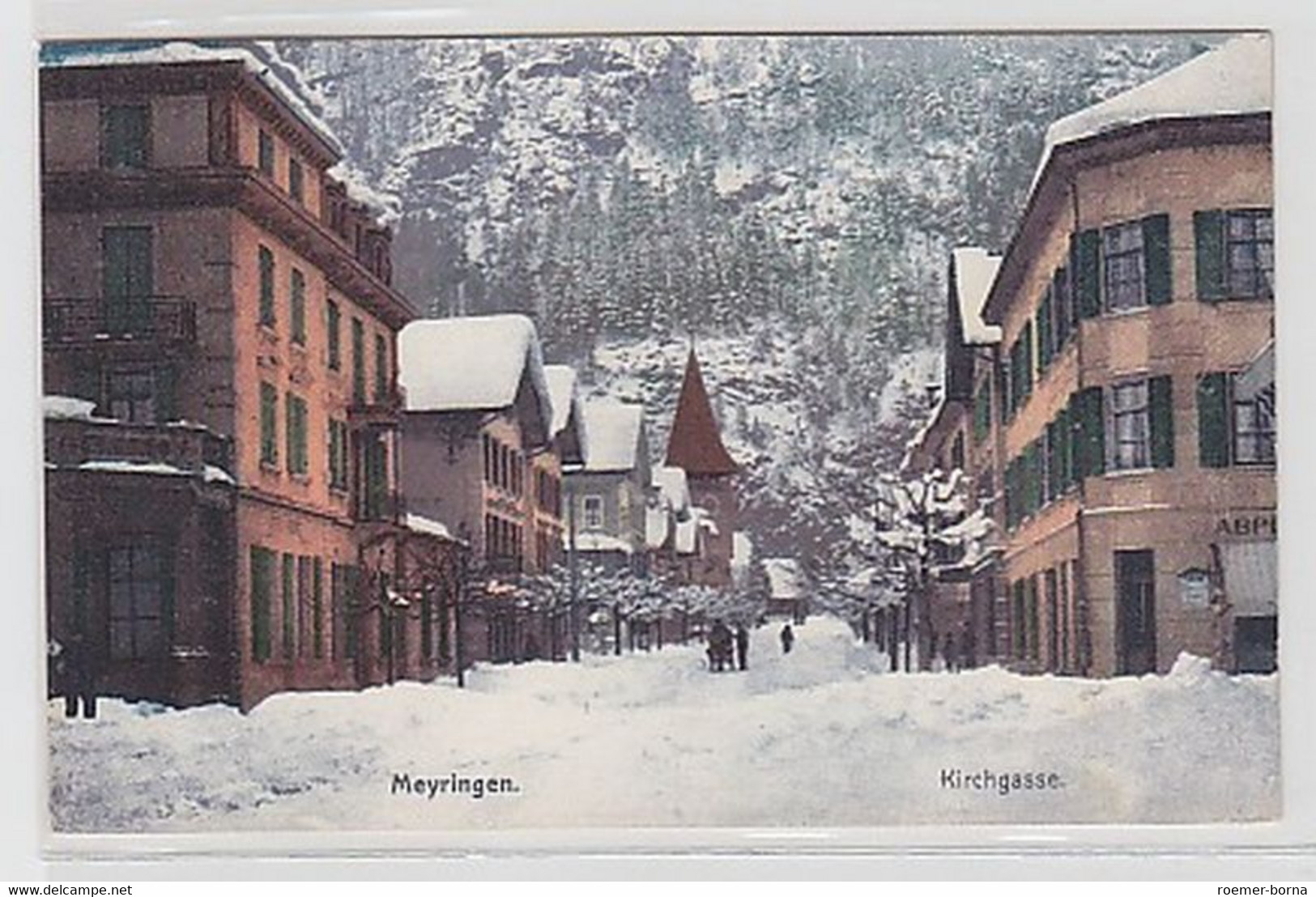 34218 Ak Meyringen Kirchgasse In Winter Um 1910 - Meyrin