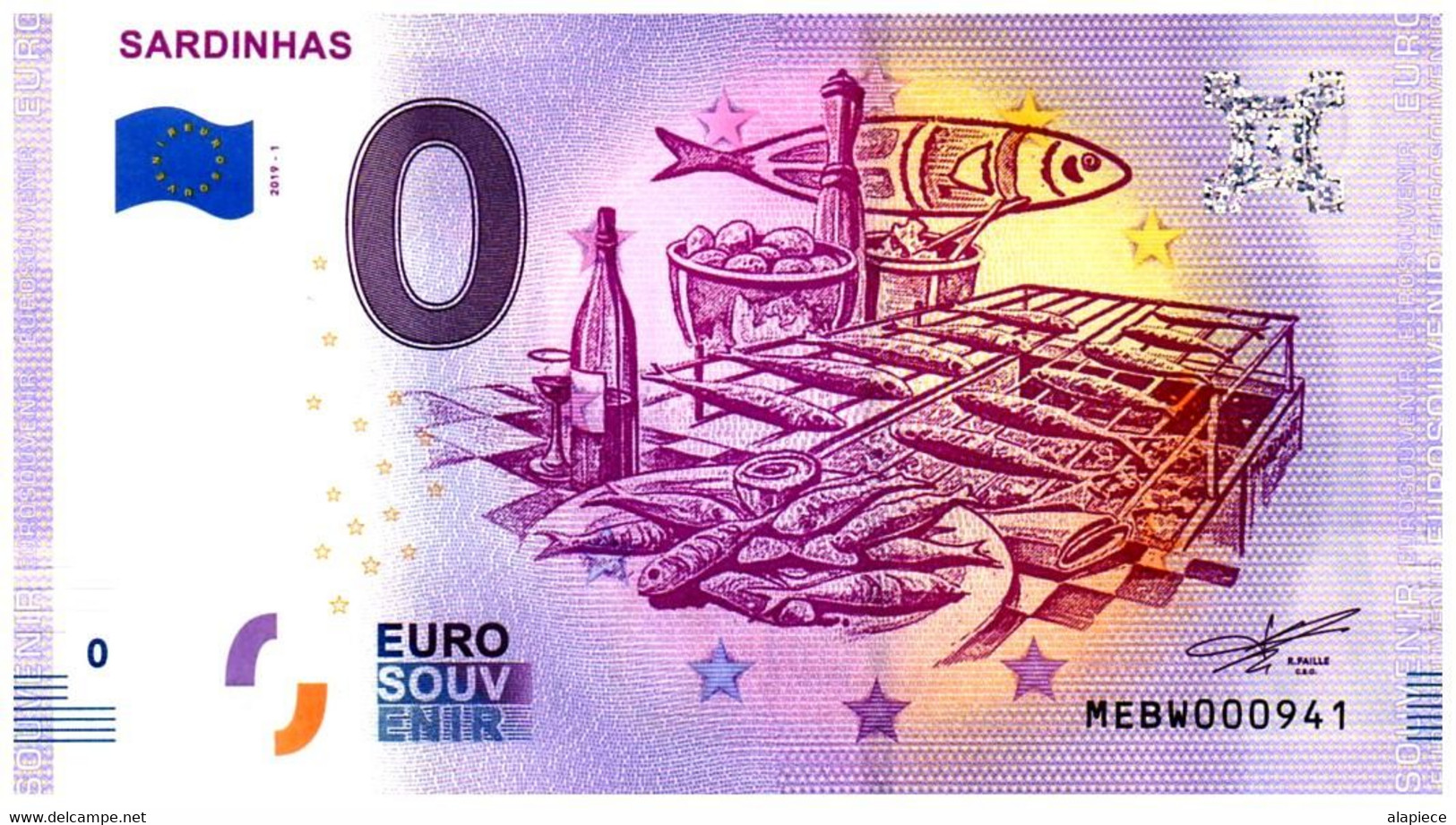 Billet Touristique - 0 Euro - Portugal - Sardinhas (2019-1) - Privatentwürfe