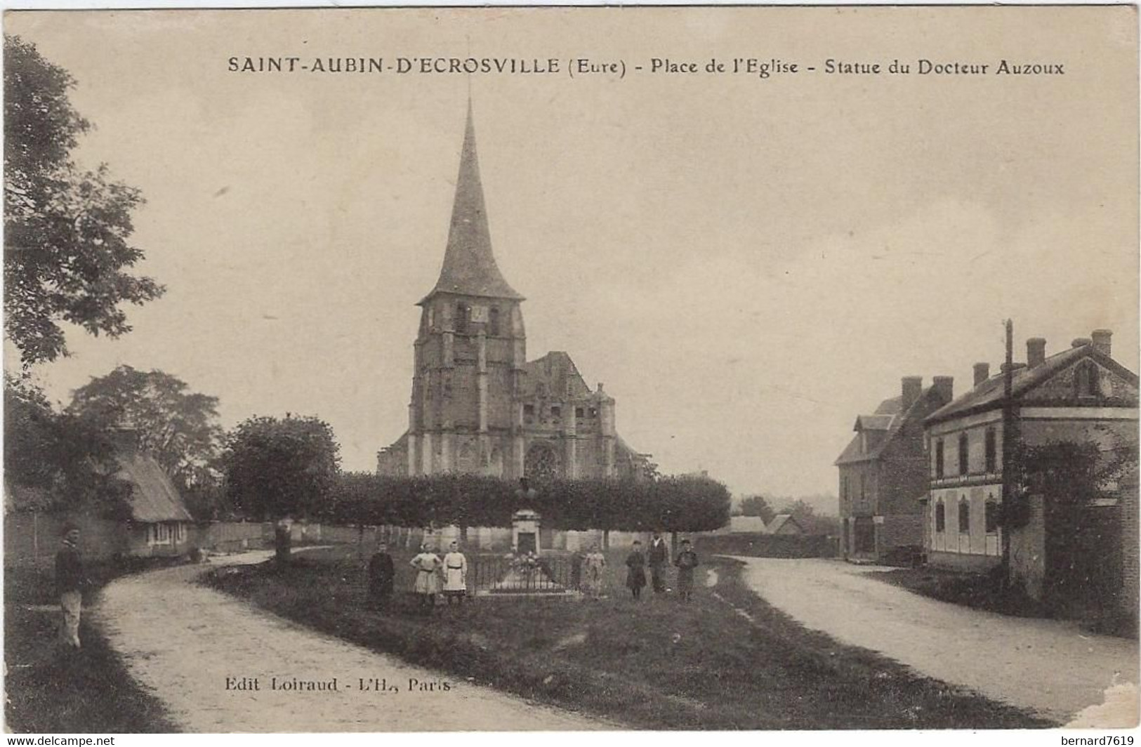 27   Saint Aubin D'ecrosville   Place De L'eglise - Statue  Du Docteur Auzoux - Saint-Aubin-d'Ecrosville