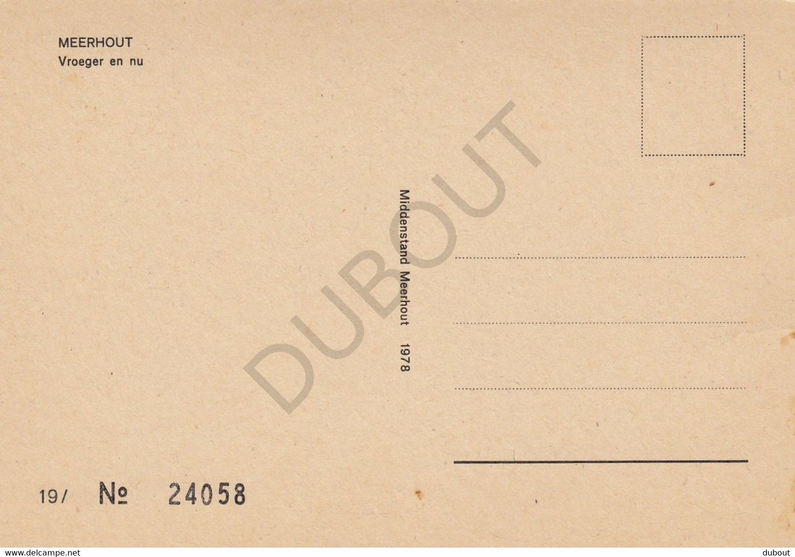 Postkaart - Carte Postale MEERHOUT - Gestel - Steenweg Naar Genendijk  - Repro! Genummerd (C236) - Meerhout