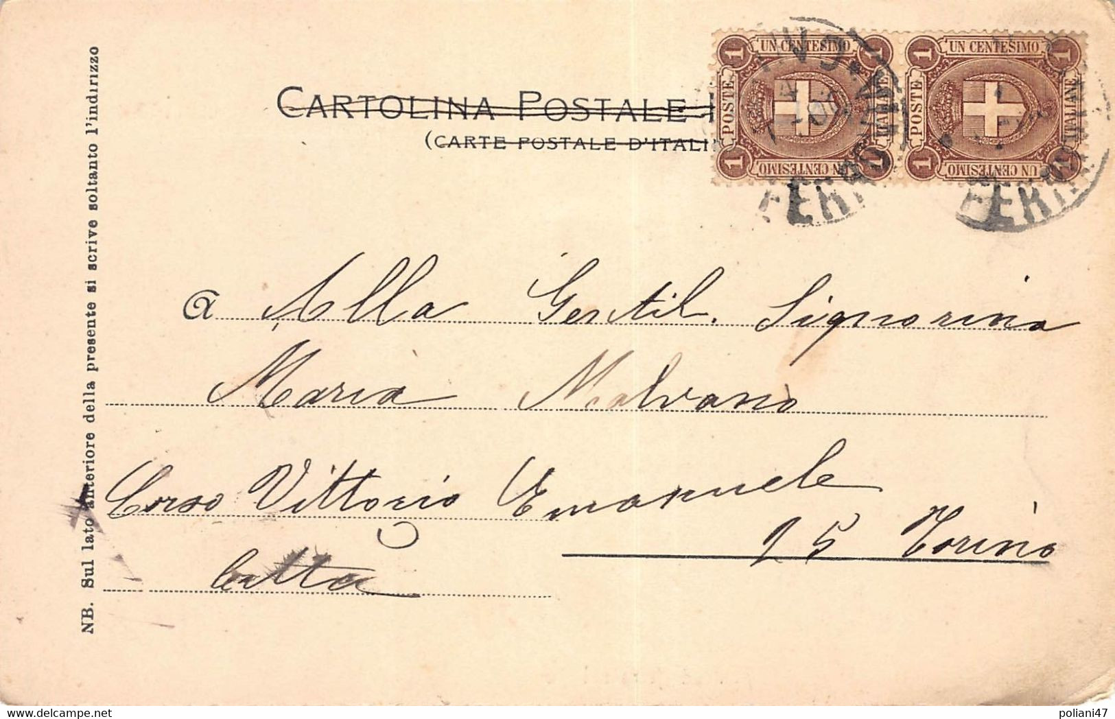 00318 "TORINO - PONTE DI FERRO SUL PO" ANIMATA. CART  SPED 1900 - Fiume Po
