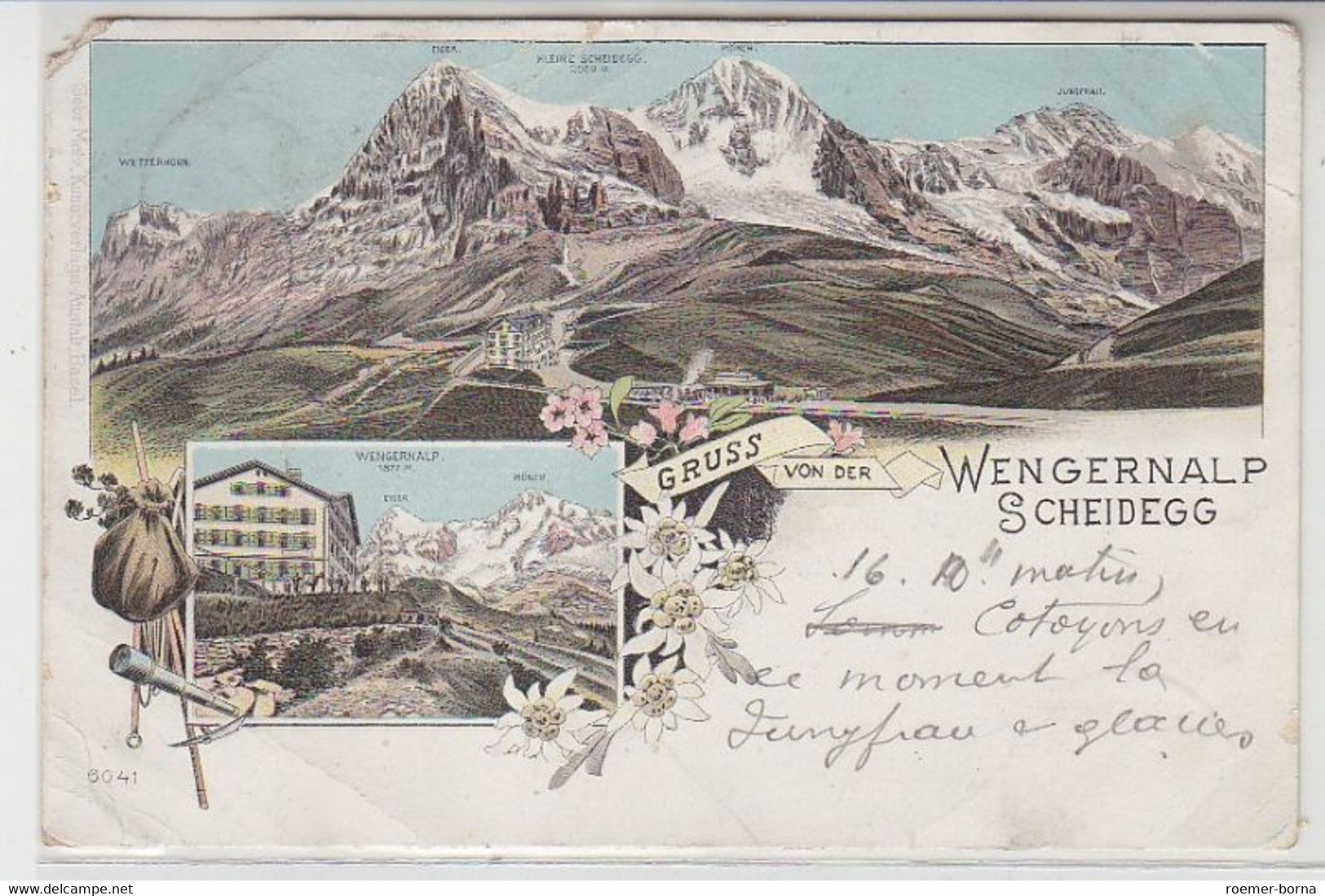 35779 Ak Lithographie Gruß Von Der Wengernalp Scheidegg 1897 - Egg