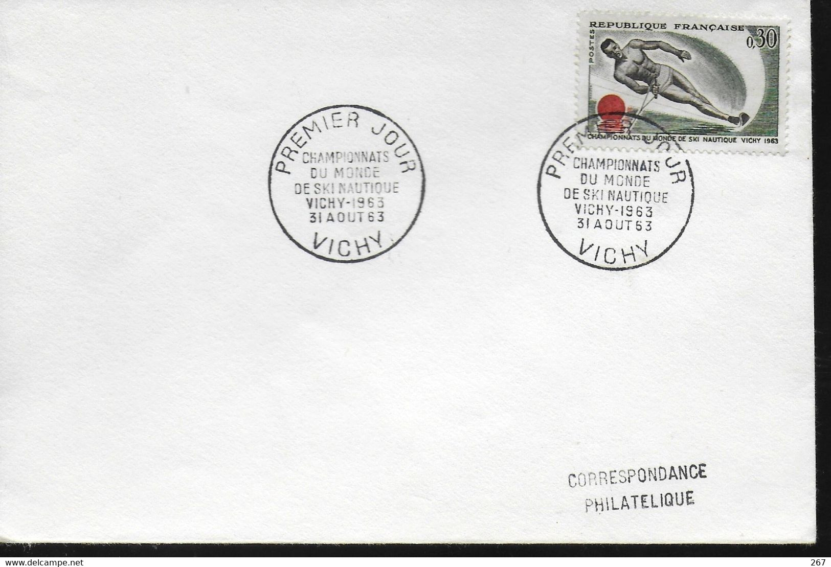 FRANCE  FDC 1963 Vichy Ski Nautique - Ski Nautique