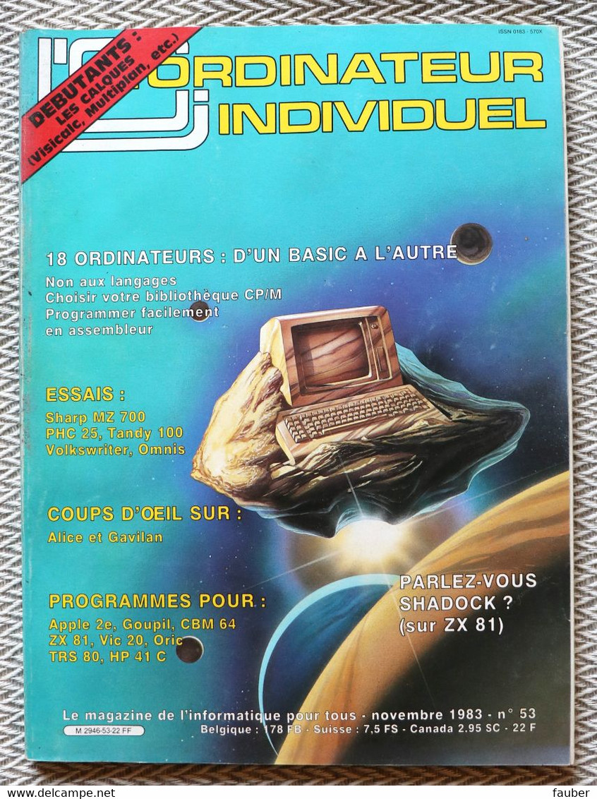 L’ordinateur Individuel N°53  Novembre 1983    18 Ordinateurs D'un Basic à L'autre - Informatique