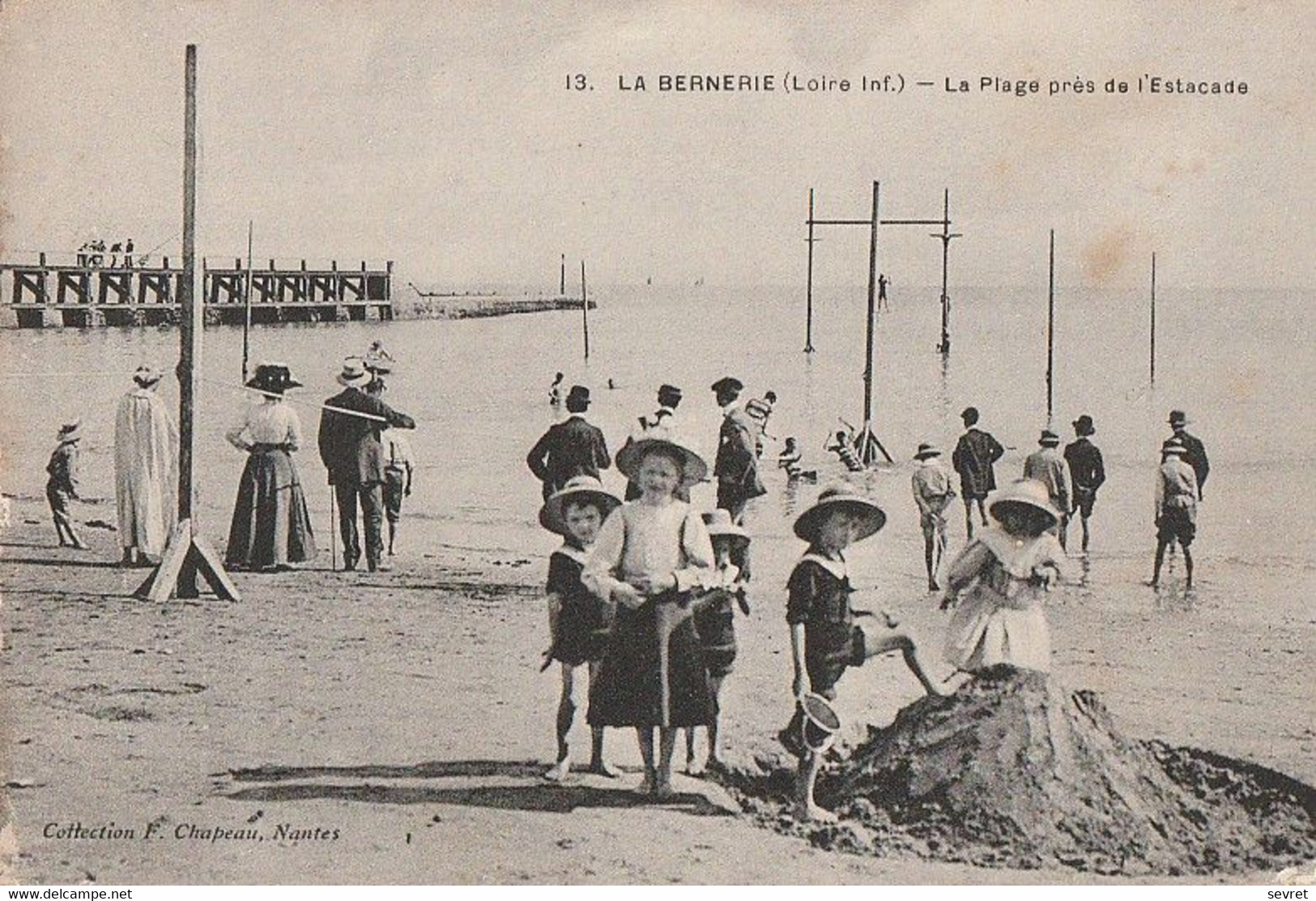 LA BERNERIE. -  La Plage Près De L'estacade. Belle Animation - La Bernerie-en-Retz