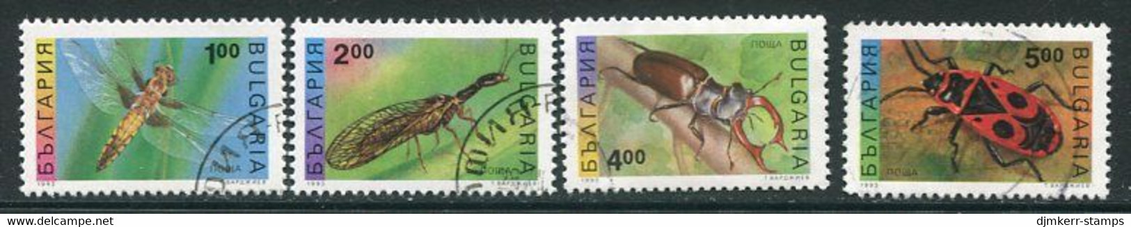 BULGARIA  1993 Defibitive: Insects Used.  Michel 4093-96 - Gebruikt