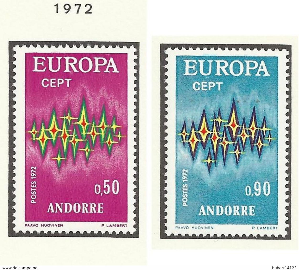 ANDORRE EUROPA 1972 N° 217 218 NEUFS * Avec Charnière MH - Sonstige & Ohne Zuordnung