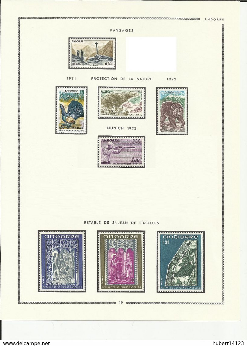 ANDORRE TIMBRES DE 1970 à 1972 NEUFS * Avec Charnière MH - Andere & Zonder Classificatie