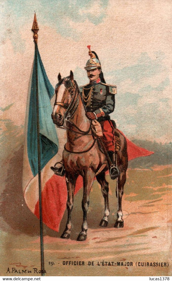 ILLUSTRATEUR - PALM DE ROSA - MILITARIA - N°19 "OFFICIER DE L'ETAT MAJOR ( CUIRASSIER ) - Altri & Non Classificati