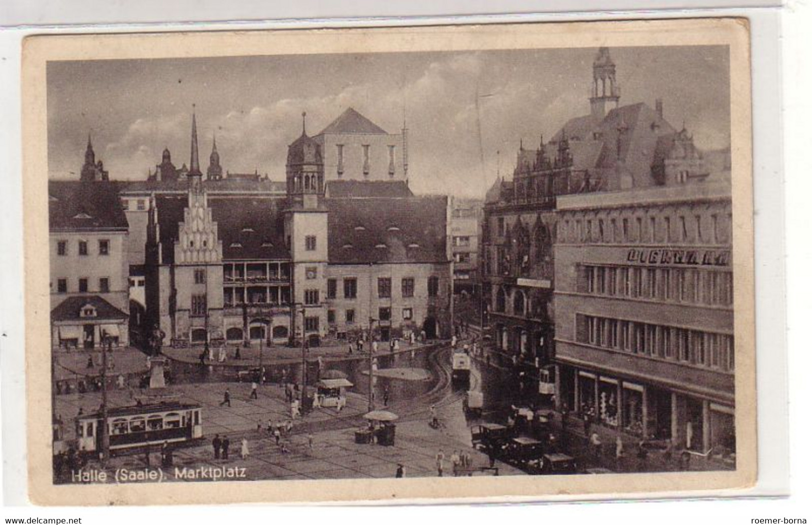 47190 Feldpost Ak Halle A. Saale Marktplatz 1942 - Otros & Sin Clasificación