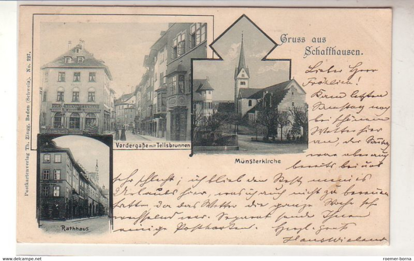 50512 Mehrbild Ak Gruss Aus Schaffhausen 1909 - Hausen Am Albis 