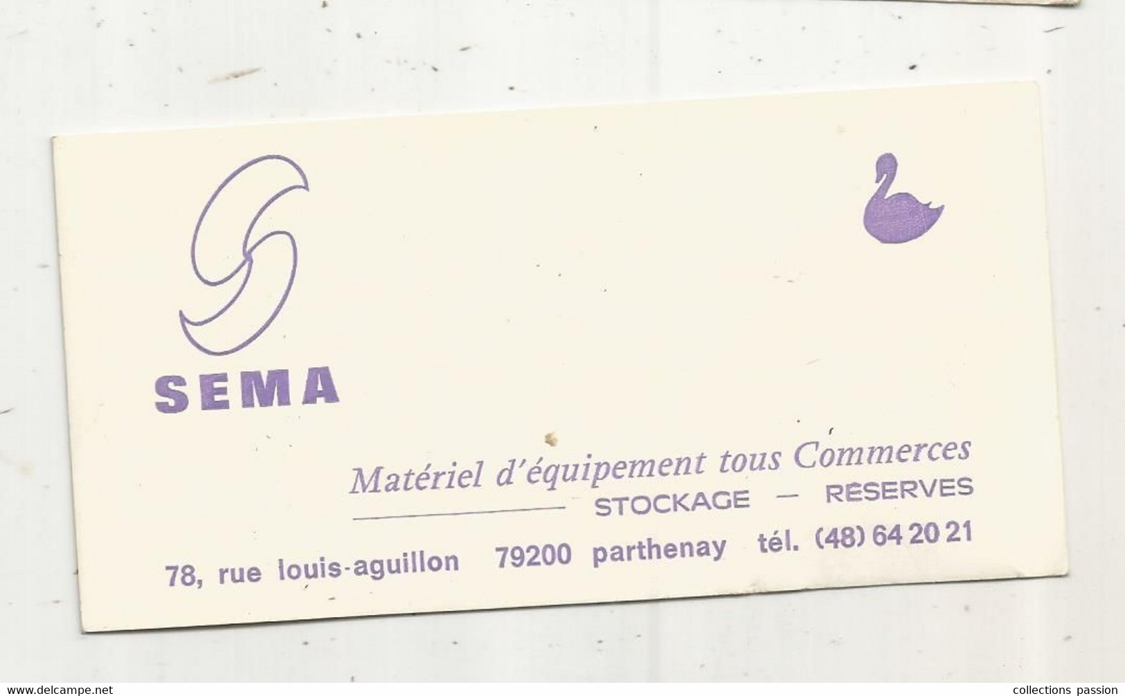 Carte De Visite ,SEMA , équipement Tous Commerce ,79 ,  PARTHENAY - Visiting Cards
