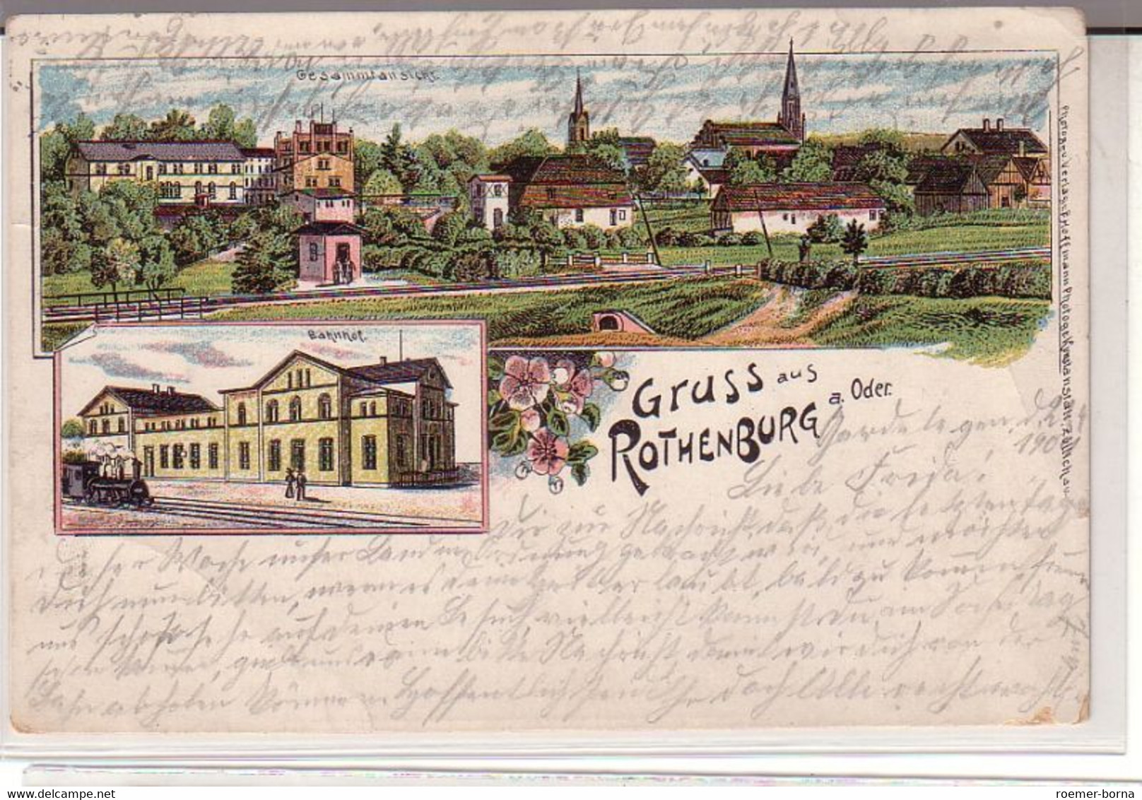 52905 Ak Lithographie Gruss Aus Rothenburg An Der Oder 1909 - Unclassified