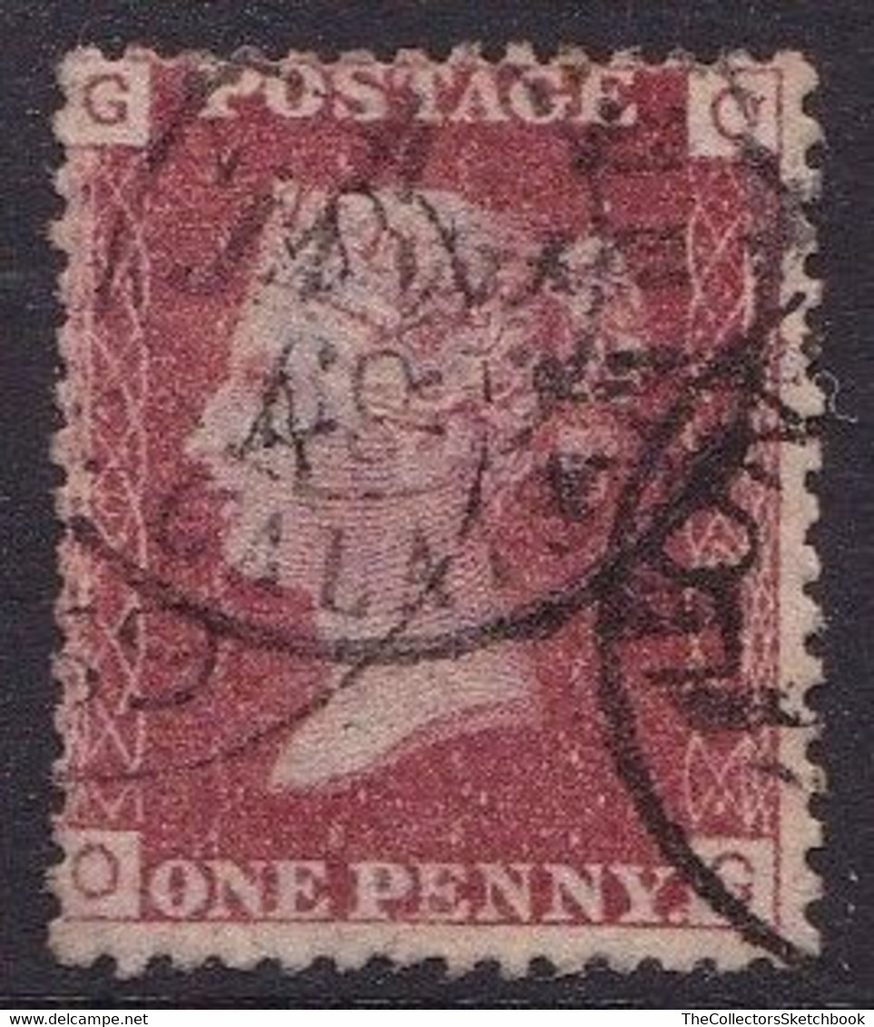 GB Victoria Line Engraved Penny Red . Good Used  Postmark.  London To Or Via Calais - Used Stamps