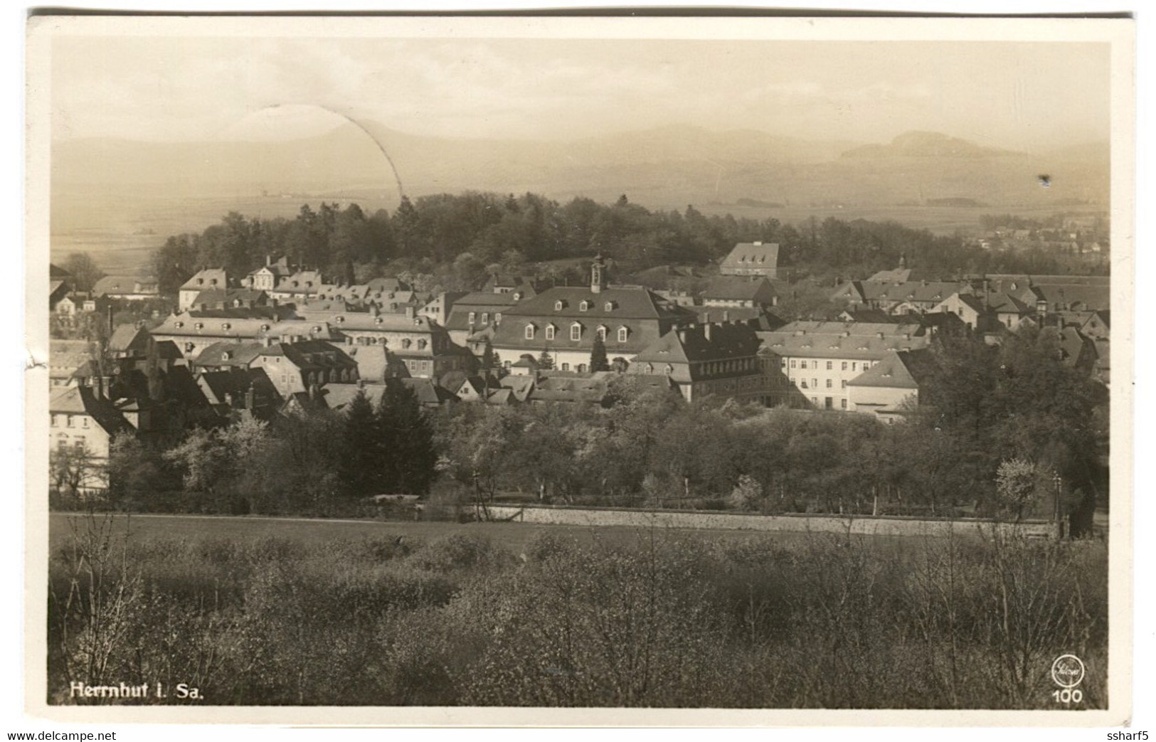 Fotokarte 1936 Blich V. Hutberg Mit Sc Höner Frankatur Nach Dänemark Gegangen - Herrnhut