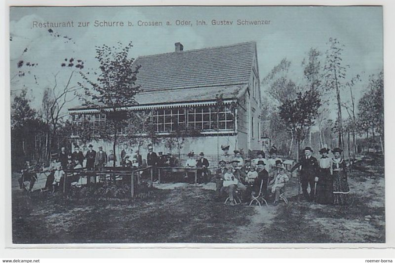 58016 Ak Restaurant Zur Schurre Bei Crossen An Der Oder 1913 - Ohne Zuordnung