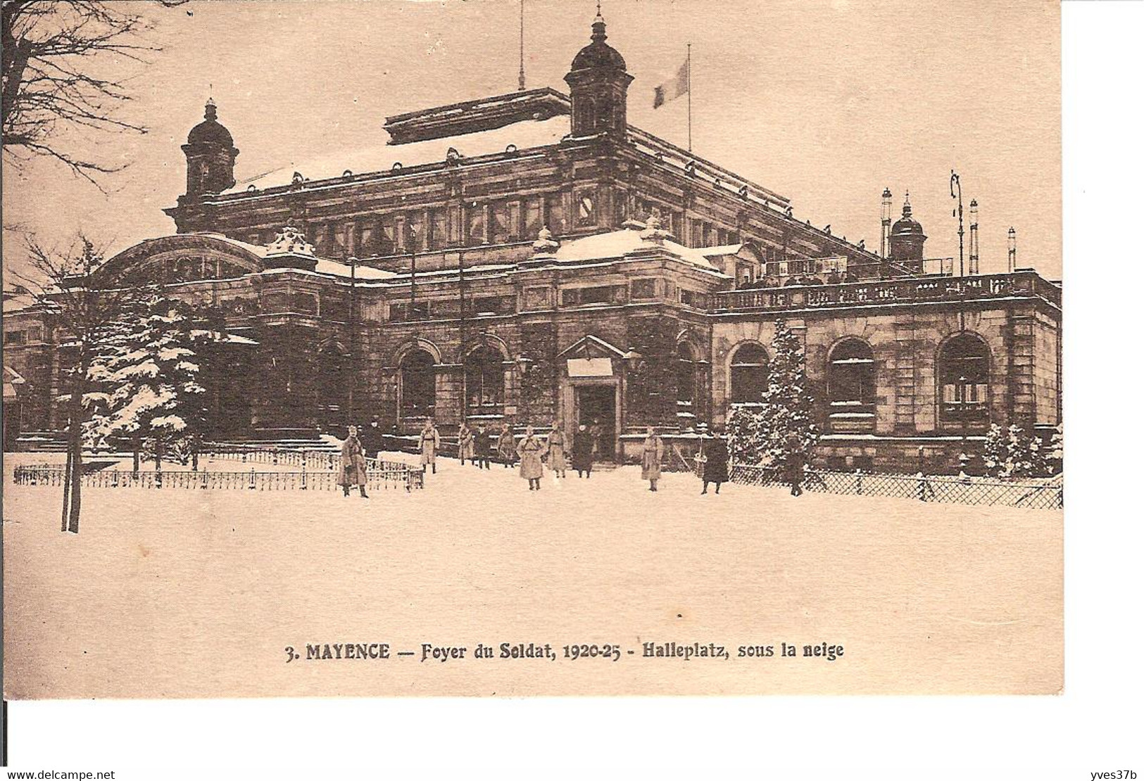 MAYENCE - Foyer Du Soldat, 1920-25 - Halleplatz, Sous La Neige - Mainz