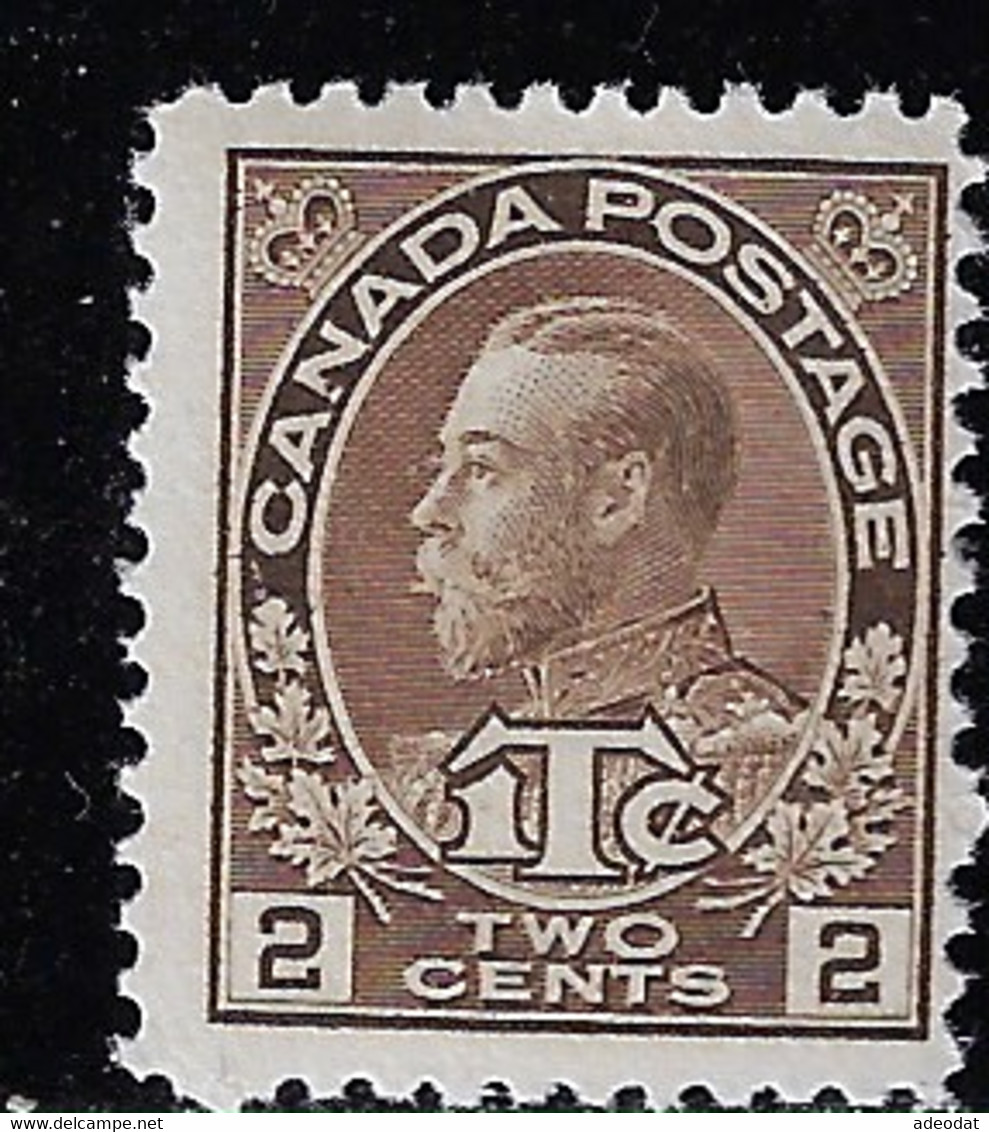 CANADA 1916 WAR TAX SCOTT MR4 DIE II MLH - Kriegssteuermarken