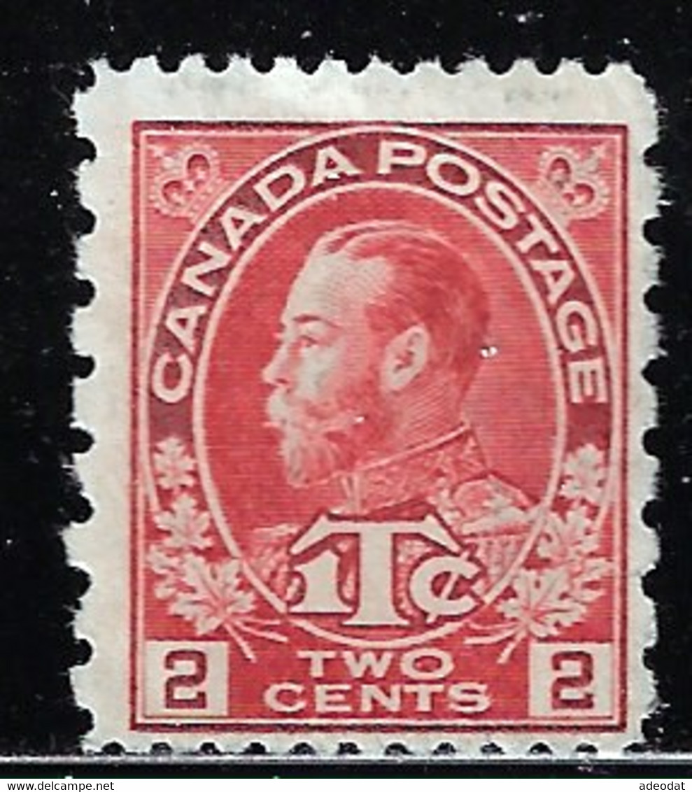 CANADA 1916 WAR TAX SCOTT MR5 DIE I MLH - Sellos De Impuesto De Guerra