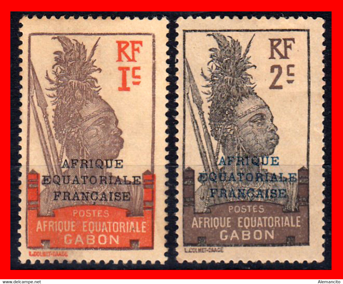 AFRICA ECUATORIAL  ( FRANCIA COLONIAS ) AÑO 1947 MOTOVOS LOCALAS - Dienstzegels