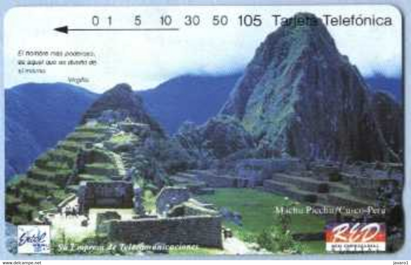 PERU : T31 105 ABR.94/005 Machu Piccu USED - Pérou