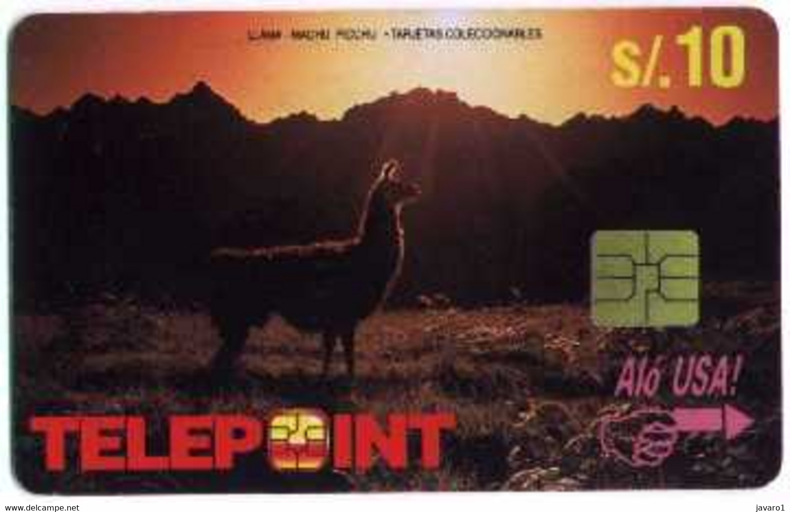 PERU : PTE-061A 10 NS Lama 1995 Calendar INVERTED USED - Perú
