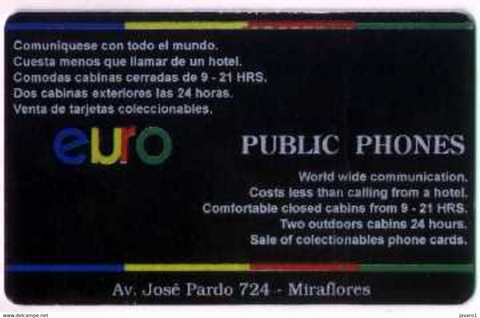 PERU : PTE-055 20 NS GUACAMAYOS EURO Public P USED - Peru