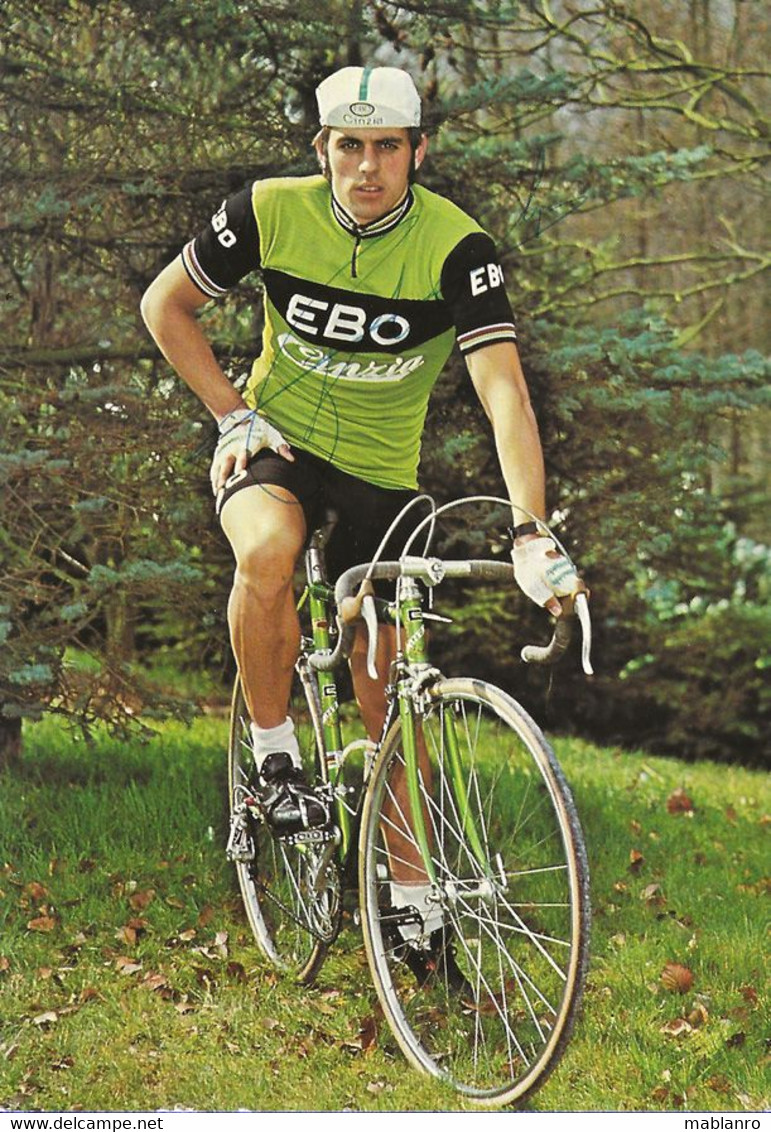 CARTE CYCLISME WILFRIED FREYBROECK SIGNEE TEAM EBO - CINZIA 1976 - Cycling