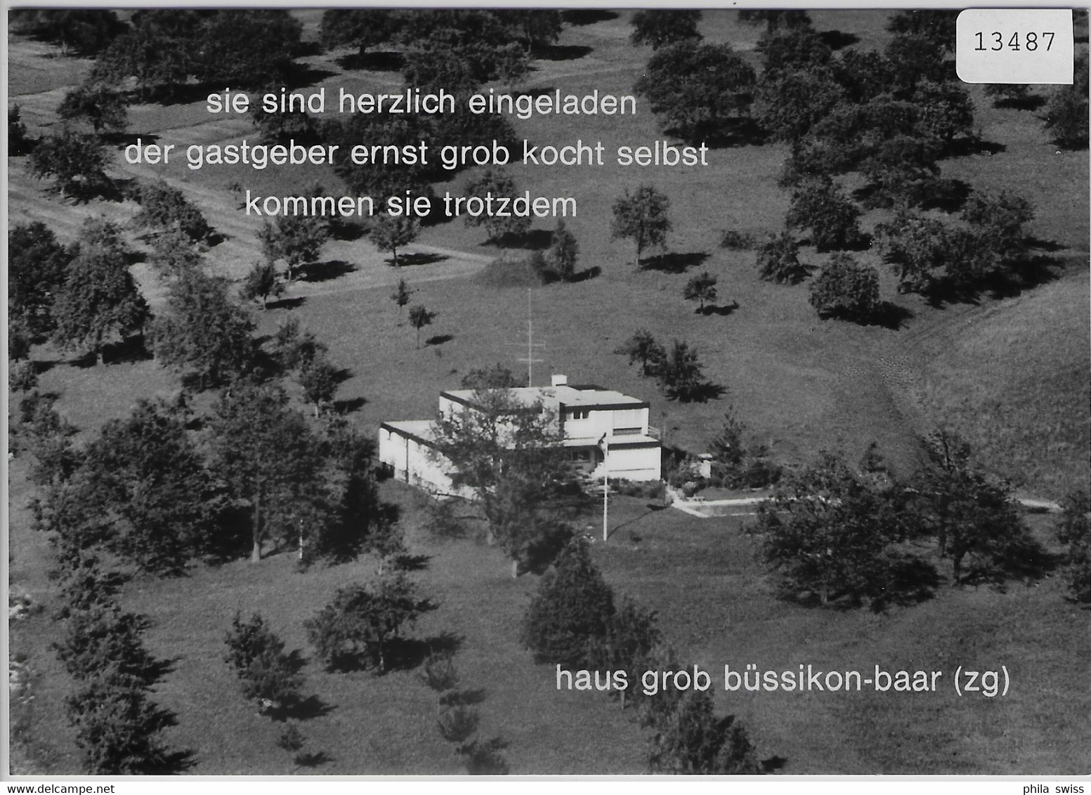 Flugaufnahme Haus Ernst Grob Büssikon-Baar ZG - Baar