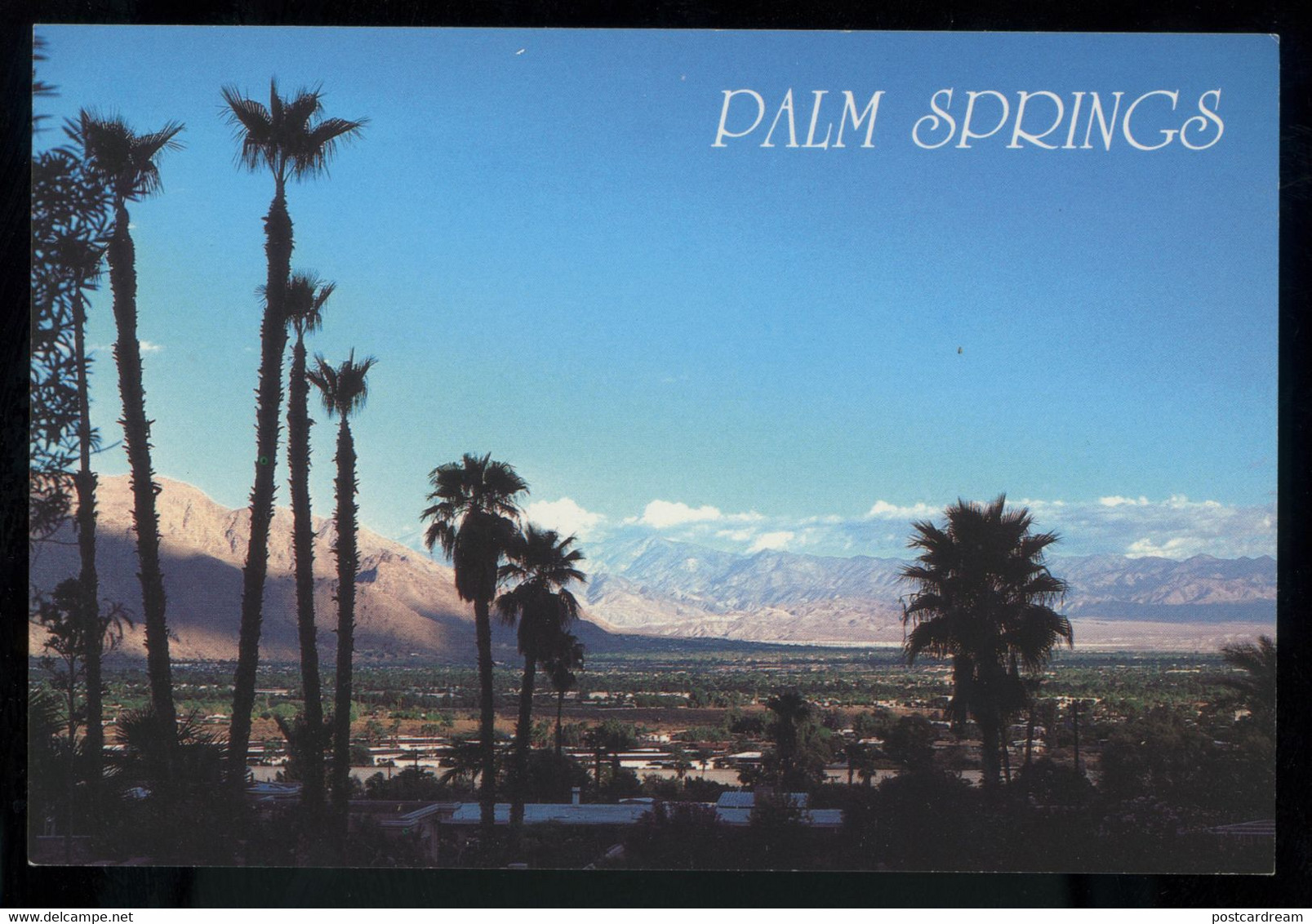 PALM SPRINGS CA California Aerial View Postcard - Palm Springs