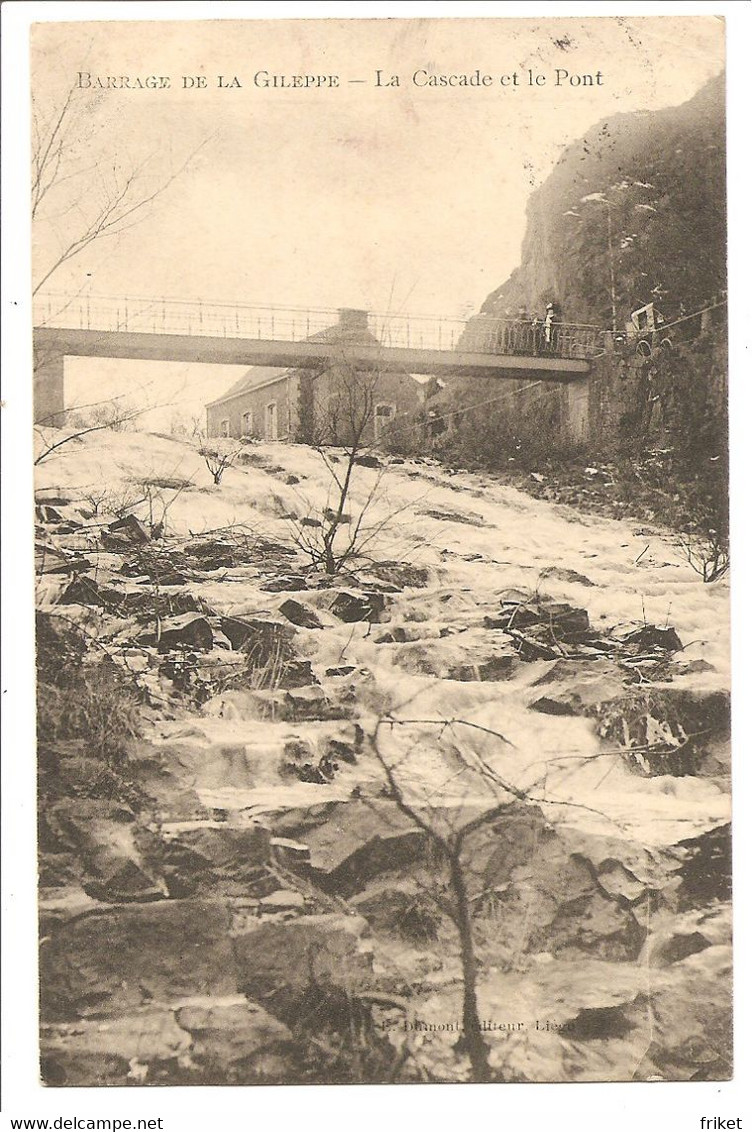 - 523 -   JALHAY  BARRAGE DE LA GILEPPE   La Cascade Et Le Pont - Jalhay