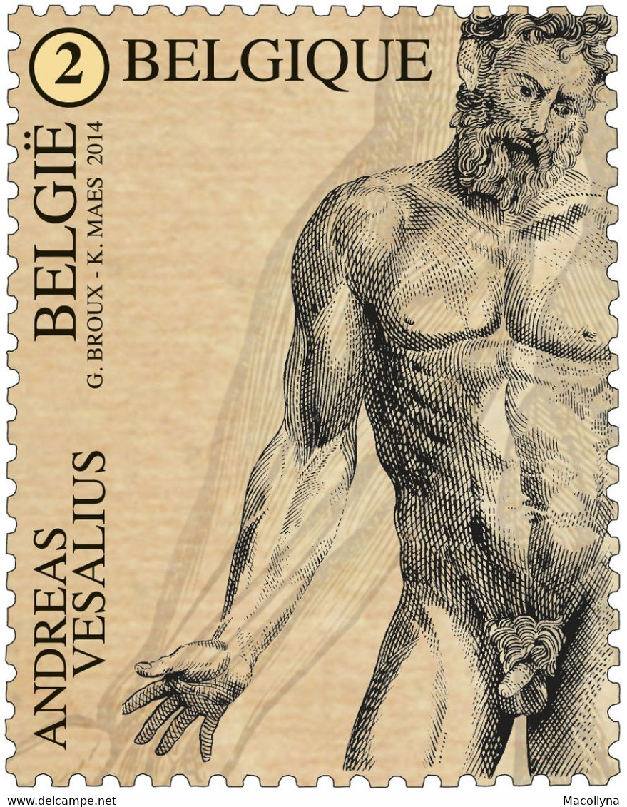 Blok 215** Anatomie Van Het Menselijk Lichaam 4416/20** Andreas Vesalius**  De Humani Corporis Fabrica Vesalius MNH - 1961-2001