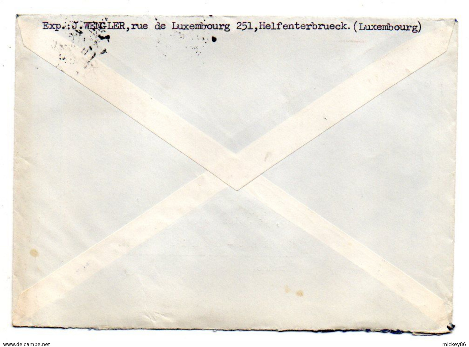 Luxembourg --1960--lettre De LUXEMBOURG  Pour St DENIS (France)- Timbre Seul Sur Lettre ......cachet... - Storia Postale