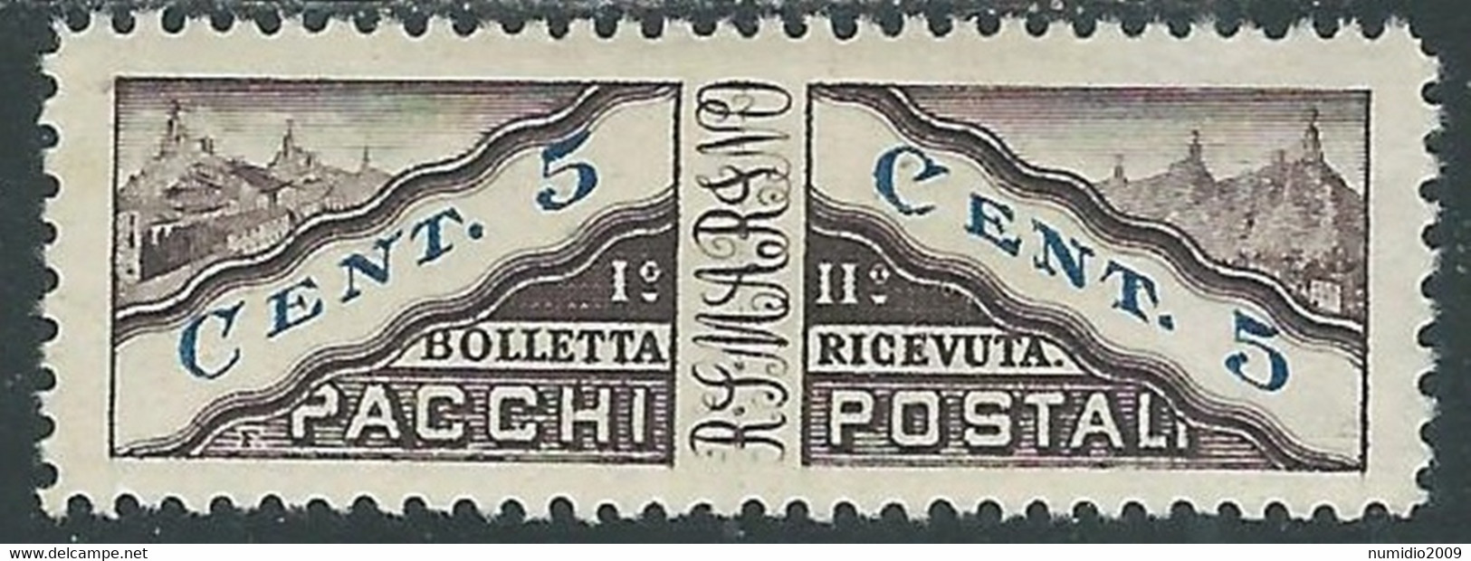 1928 SAN MARINO PACCHI POSTALI 5 CENT MH * - RD54-9 - Pacchi Postali