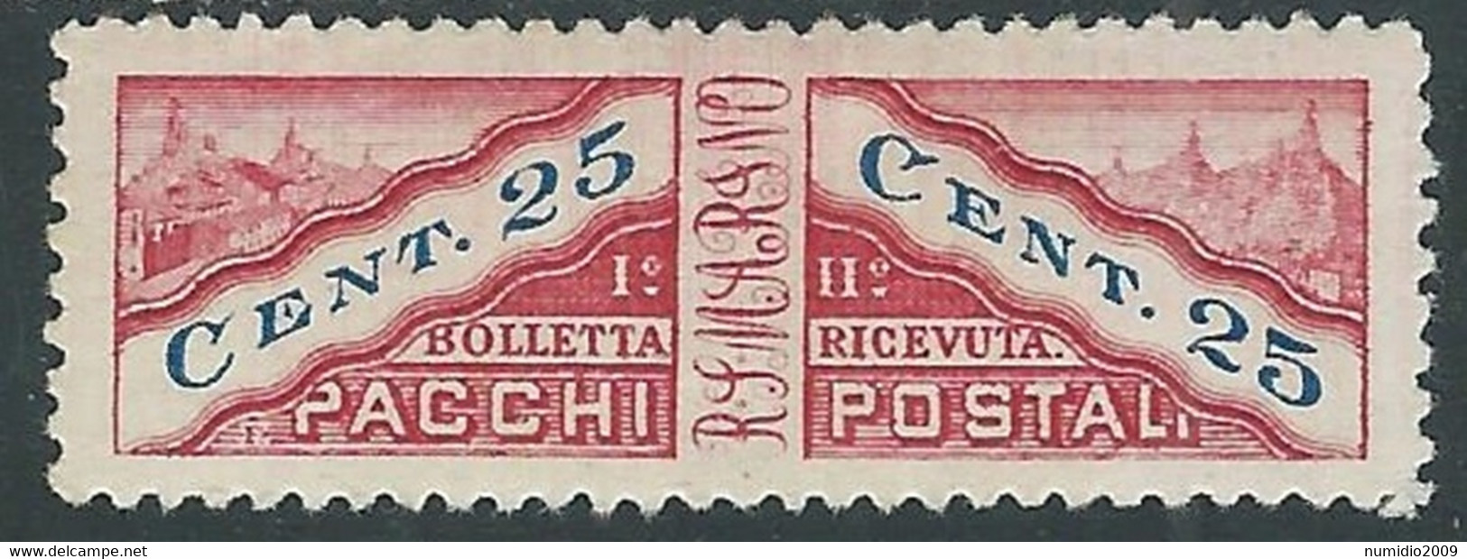 1928 SAN MARINO PACCHI POSTALI 25 CENT MH * - RD54-9 - Colis Postaux