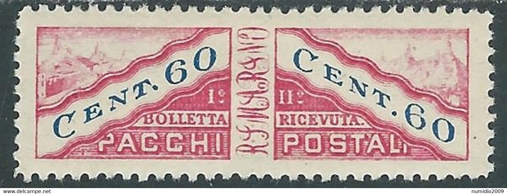 1928 SAN MARINO PACCHI POSTALI 60 CENT MH * - RD54-9 - Parcel Post Stamps