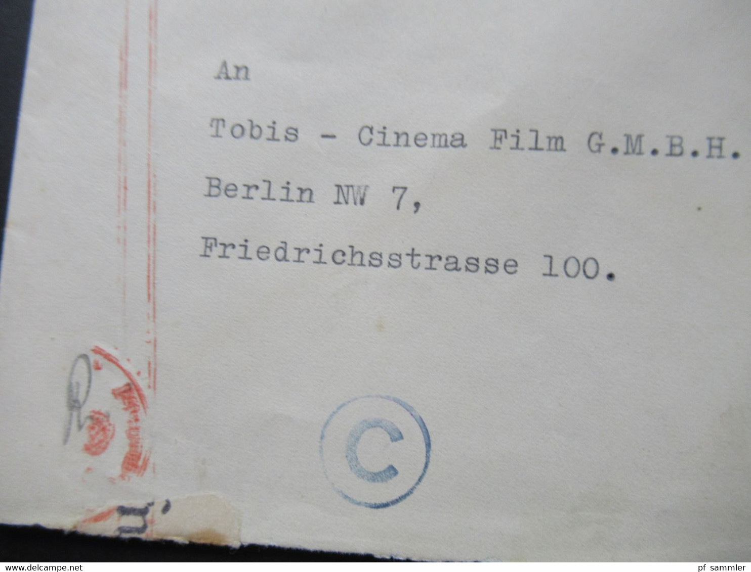 Dänemark 1941 Zensurbeleg / Mehrfachzensur OKW Zensurstreifen Geöffnet Cineastik Tobis Cinema Film Berlin - Cartas & Documentos