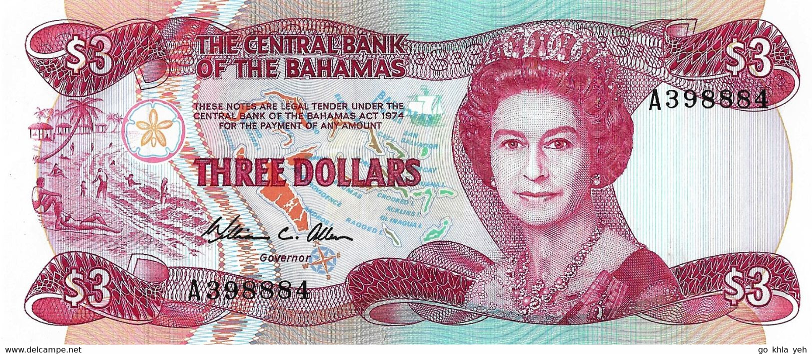 BAHAMAS 1984 3 Dollar - P.44a Neuf UNC - Bahamas