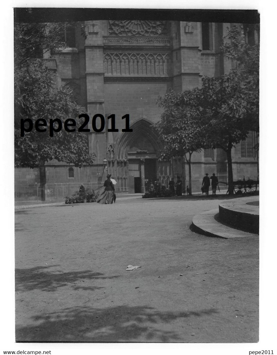 9 Négatifs Photo Plaque de Verre CLERMONT FERRAND en 1900  Rues animées, Procession, Militaires, Soldats  (Cf SCANS)