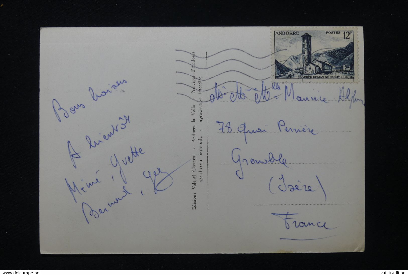 ANDORRE - Affranchissement Ste Coloma Sur Carte Postale Pour La France - L 84671 - Briefe U. Dokumente