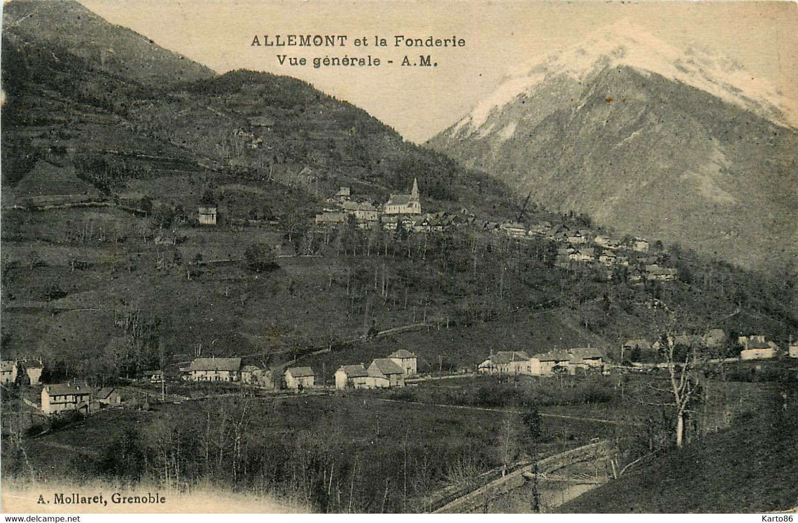 Allemont * Vue Générale Du Village Et Sur La Fonderie - Allemont