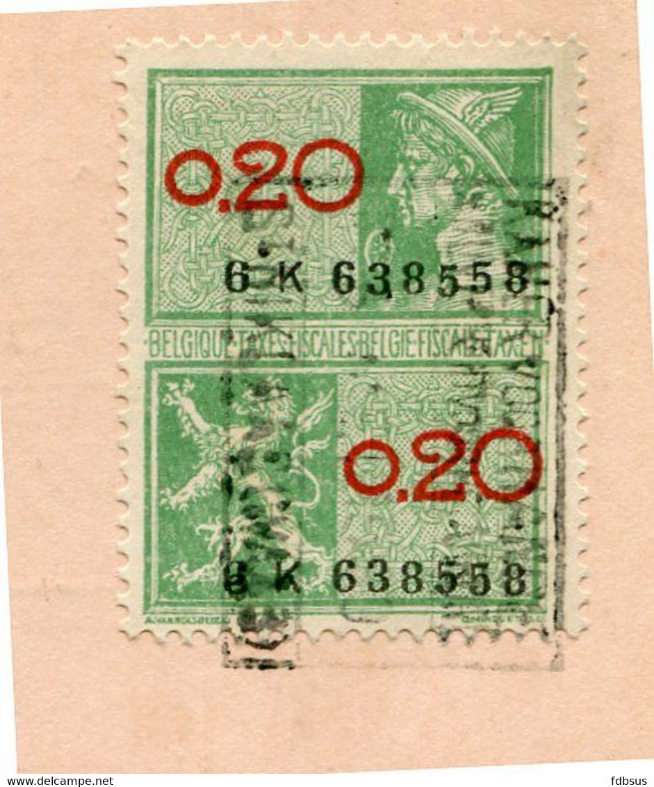 1939 Kaart Van KAMER VOOR KOOPHANDEL EN NIJVERHEID - CHAMBRE DE COMMERCE ... - 2 Fiscale Zegels - Documentos