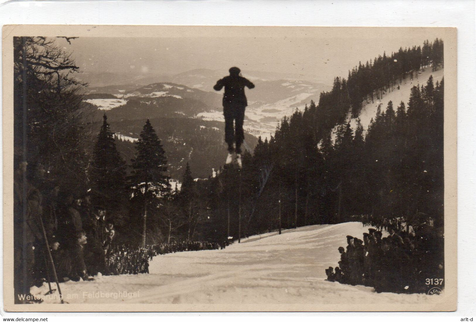 DC560 - Ak Skispringen Ski Skispringer Weitsprung Am Feldberghügel Schwarzwald - Sports D'hiver