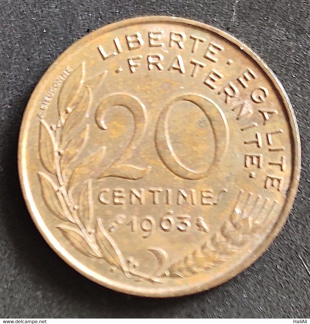 Coin France Moeda França 1963 20 Centavos 3 - Andere & Zonder Classificatie