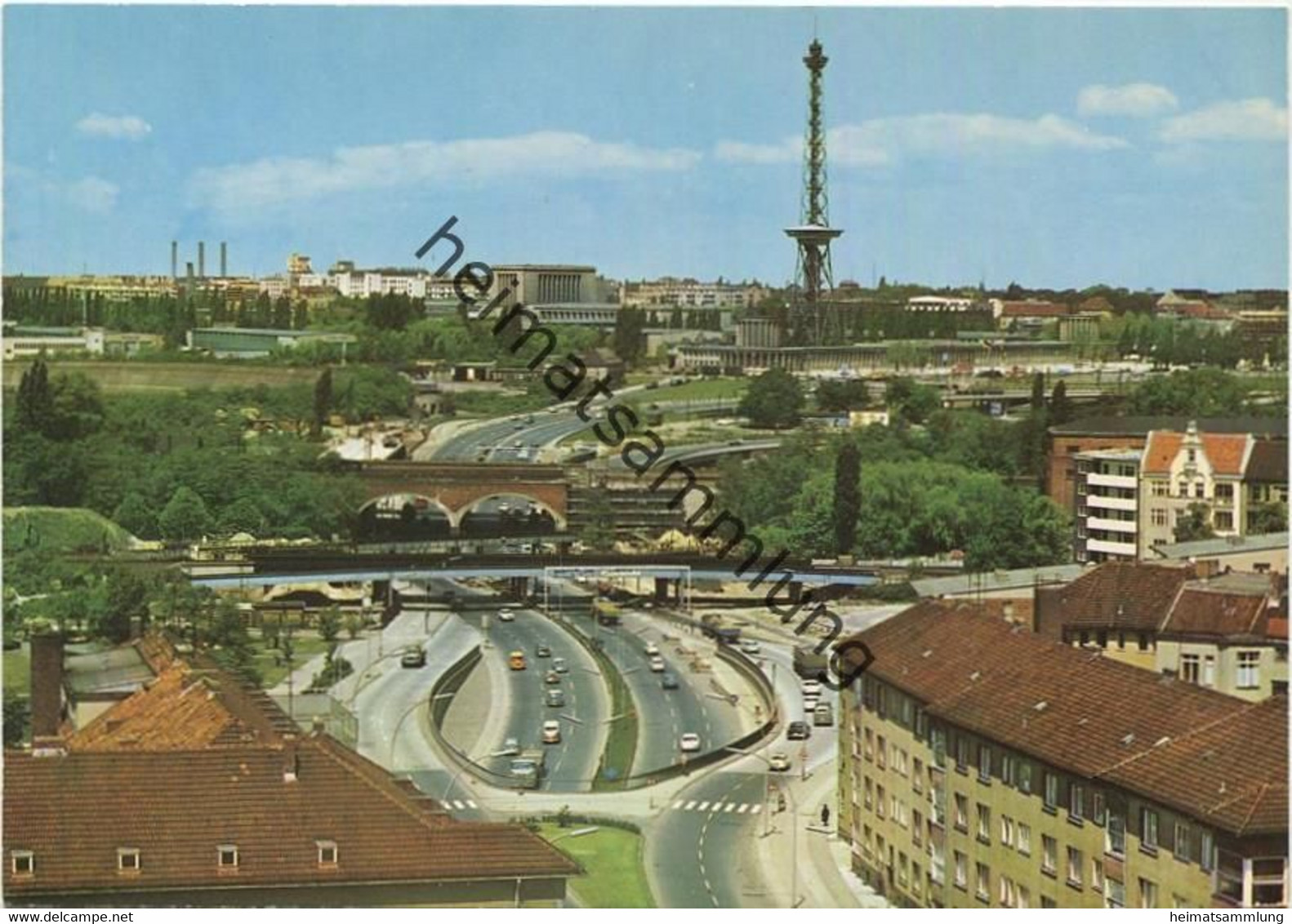 Berlin - Schnellstrassen Mit Funkturm - AK Grossformat 60er Jahre - Hans Andres Verlag Berlin - Halensee