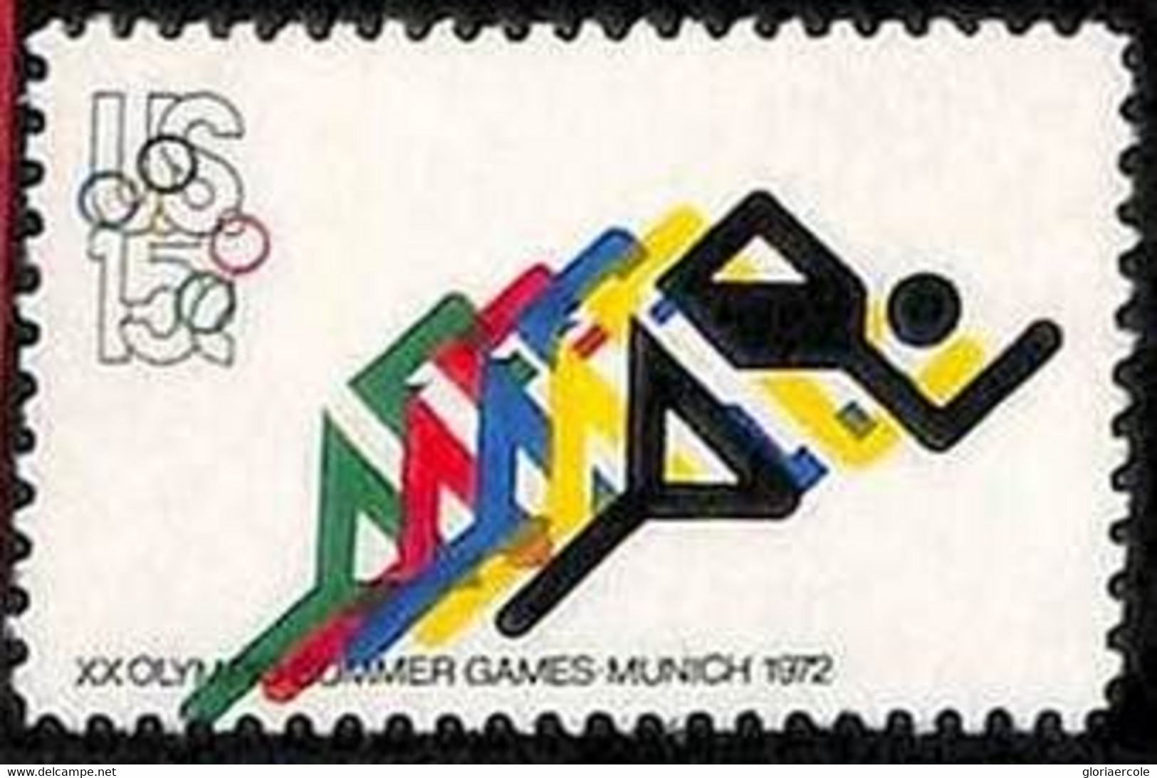 94809d - USA - STAMPS - Sc # 1462 Olympic Games -  SHIFTED PRINT - MNH - Errors, Freaks & Oddities (EFOs)