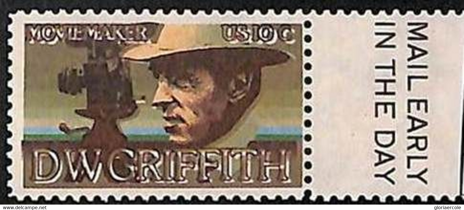 94810a - USA - STAMPS - Sc # 1555  CINEMA Griffith -  SHIFTED PRINT - MNH - Errors, Freaks & Oddities (EFOs)