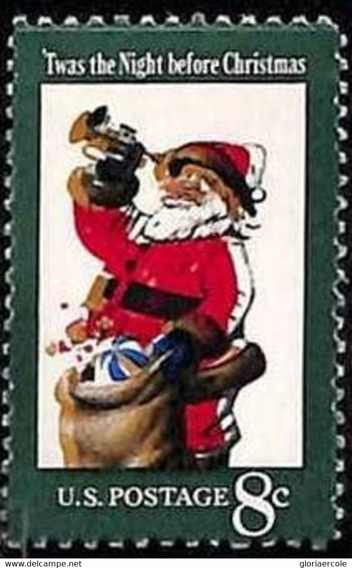 94811b - USA - STAMPS - Sc # 1472 Christmas SANTA - SHIFTED  PRINT - MNH - Errors, Freaks & Oddities (EFOs)