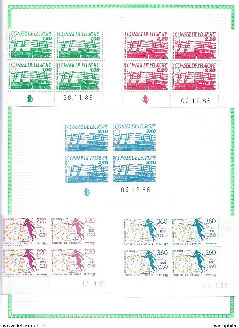 France. Service un lot de coins datés** 1969/1996. Cote 438,40€