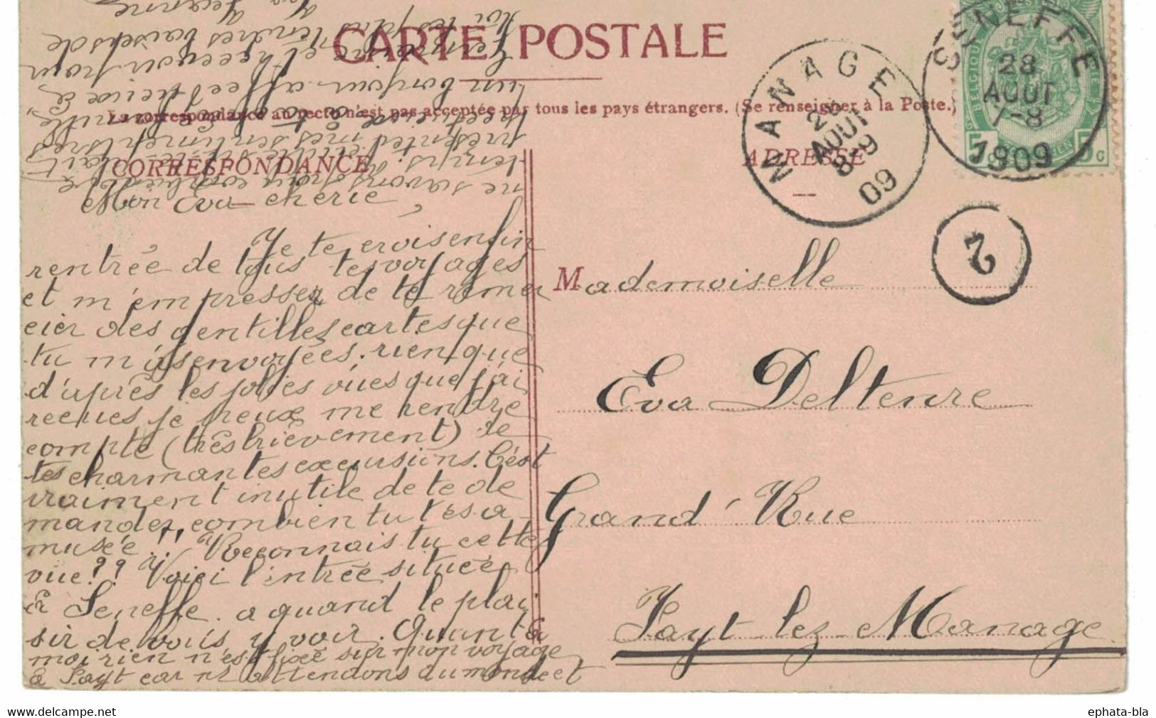 Seneffe. Le Tunel. Editeur D. Laurent 1909. Halage De Péniche Avec Cheval.Càd Senefffe 28août 1909 => Manage - Seneffe